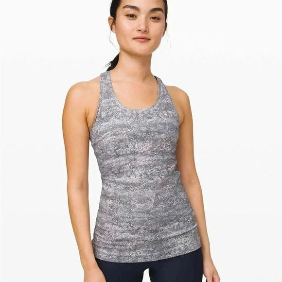lululemon athletica Tops - Lululemon Cool Racerback || *Nulu - Frozen Vista Alpine White Multi, Medium